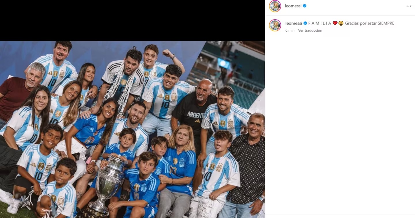 messi le agradecio a sus seres queridos por acompanarlo en una nueva edicion de la copa america foto leomessi instagram 4RMOR2XEUNA65PIRBV6ZH6TIRQ