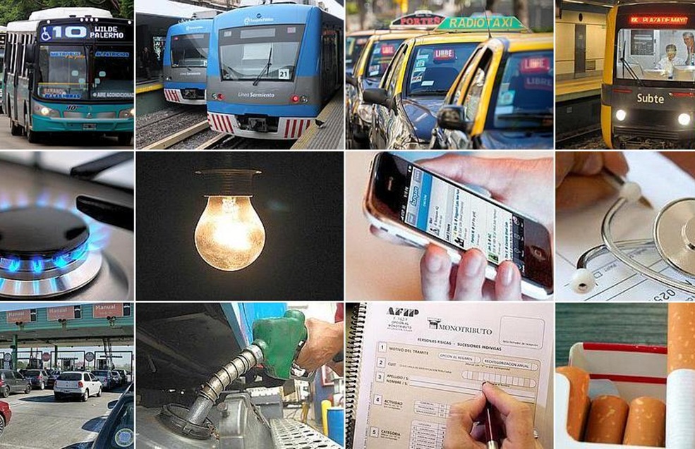 2018 ¡Más subas!: colectivo, tren, gas, luz, agua, celular, nafta, prepaga